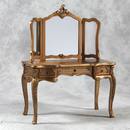Antique Gold Leaf Dressing Table & Tri mirror 