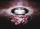 Ice crystal bordeaux red downlight